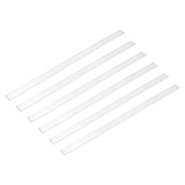 MECCANIXITY 6 Pcs Square Aluminum Flat Bar, 1/8" (3mm) Thick x 19/32" (15mm) Width x 12" (305mm) Long 6061 Aluminum Flat Plate Solid New Mill Stock Silver for Industrial Building