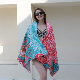 NovForth Microfiber Beach Towel Sand Free, Quick Dry Beach Towels Oversized for Adults, with a Carrying Bag, Super Absorbent Lightweight Compact Towel for Travel Pool Swimming Bath Camping