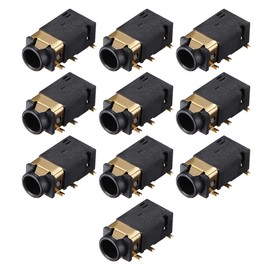uxcell 3.5 mm Audio Jack Connector PCB Mount Female Socket 6 Pin PJ-311D/PJ-342B 10pcs