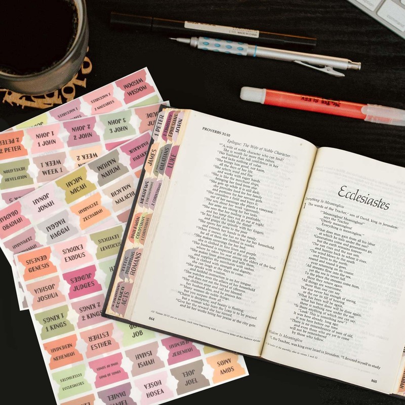 Bible Index Tabs New & Old Testament Tabs Matte Laminated