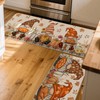 Moutina Thanksgiving Gnomes with Pumpkin Pie Turkey Decorative Kitchen Rugs