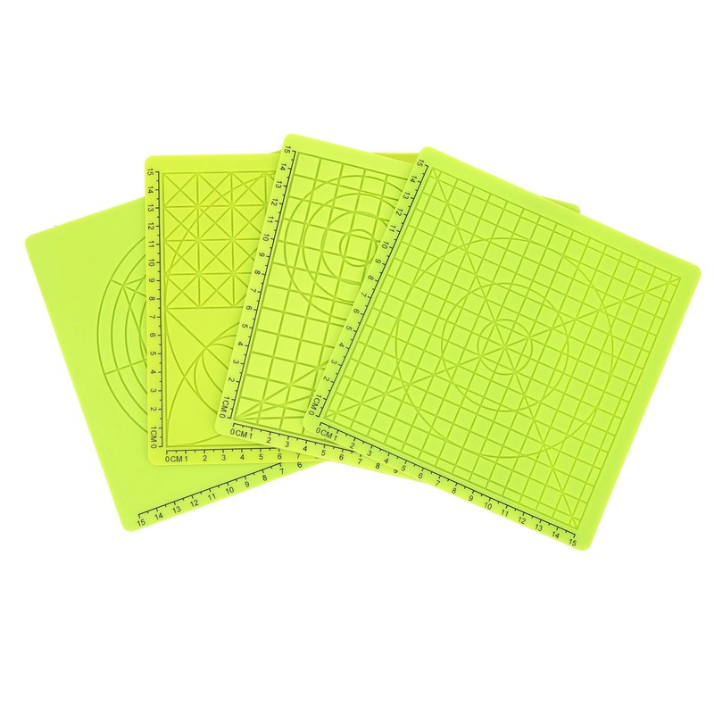 4Pcs 3D Printing Pen Silicone Pad Green Copy Board Soft