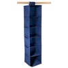6 SHELF HANGING SWEATER CLOSET & CLOTHING ORGANIZER, BLUE