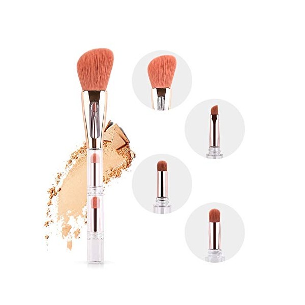 Liasun 4 In 1 Exquisite Multi-function Makeup Brushes Funny Combination