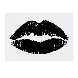 'Lipstick Kiss' Temporary Tattoo - Water Resistant, Skin-Safe, Non-Toxic Transfer (TO00041800)
