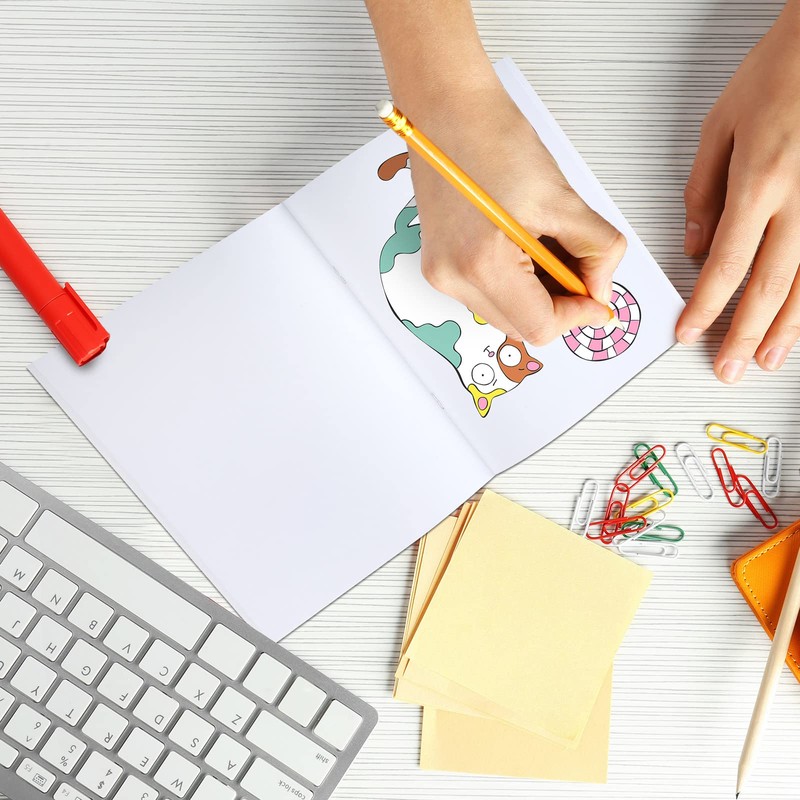 Geyee White Blank Books to Write Stories Unlined Sketch Paper