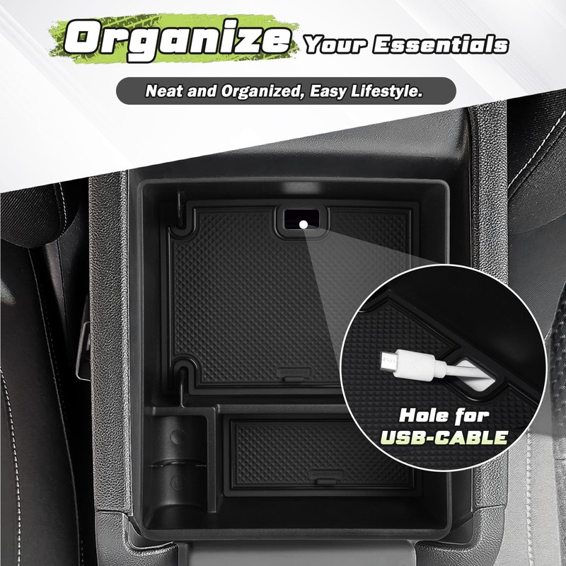 Sunsdrew Center Console Organizer for GMC Acadia 2017-2023 Accessories Acadia