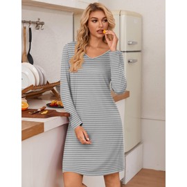 Ekouaer Tshirt Nightgowns for Women Sleepshirt Soft Night Gown 3 Pack Casual Sleepwear Night Shirt