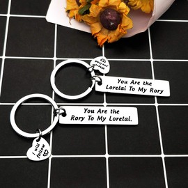 Mother Daughter Gift Set for 2 Mother Daughter Keyring Set Sisters Gift Gilmore Girs Inspired Keychain Gift Best Friend Gift for Valentines Birthday BFF Gift Where You Lead I Will Follow Keychain Set