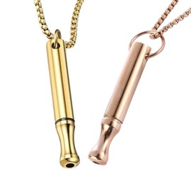 FDRJKN 2 Pcs Breathing Necklace, Stop SmokingNecklace, breathlace Stop Smoking Necklace, Anxiety Necklace Breathing, Portable Whistle Breathlace Exercises Necklace Anxiety Gift for Women Men