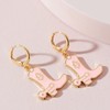 Zhang shine Enamel Western Cowgirls Boot Earrings Set for Women