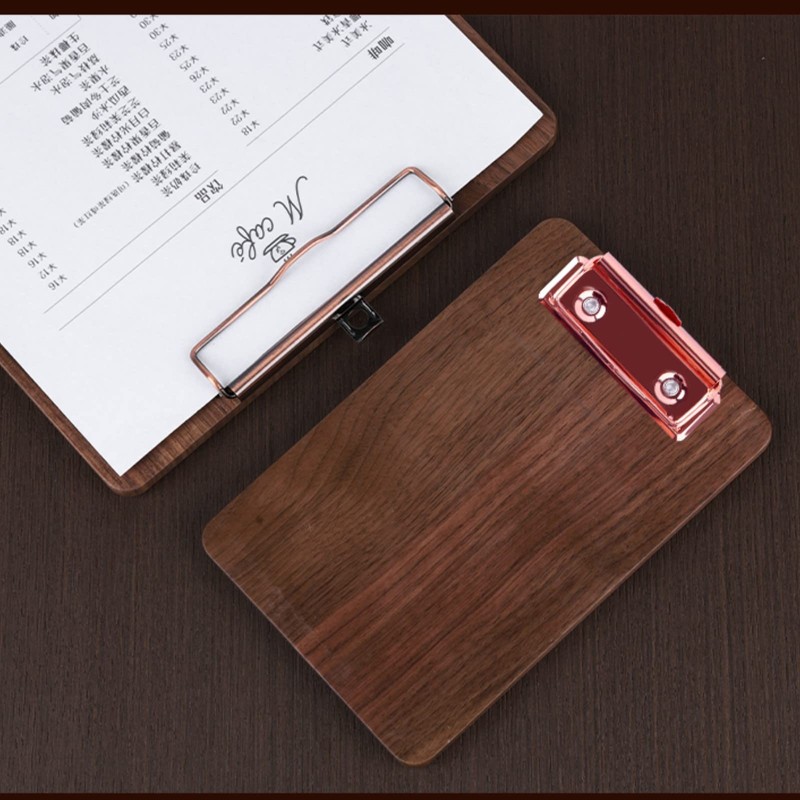 Mini Clipboard Set with Base - Hardwood Walnut Material, Portable