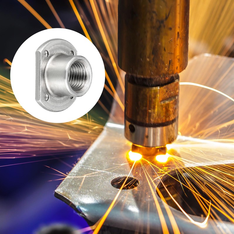 METALLIXITY Spot Weld Nuts (7/16-20) 10Pcs, Carbon Steel Double Tab