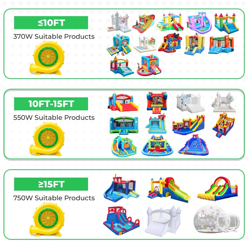 GOFAFALO Bounce House Blower Air Blower for Bounce House Water