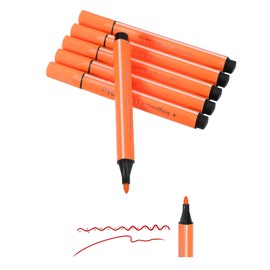 PATIKIL Colored Markers, Orange 6 Pack Washable Coloring Drawing Doodling Markers Broad Line Art Marker Water Color Pens Set for Adult Coloring Books Sketching