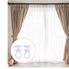 RXKFIGX 100 Pcs Curtain Hooks Gliders Rollers White Curtain Hooks
