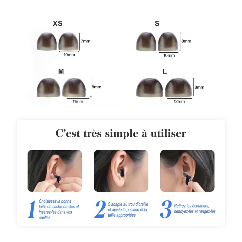 Earplugs, Soundproof, 30dB, Hearing Protection, Washable and Reusable, Sleep, Learning,