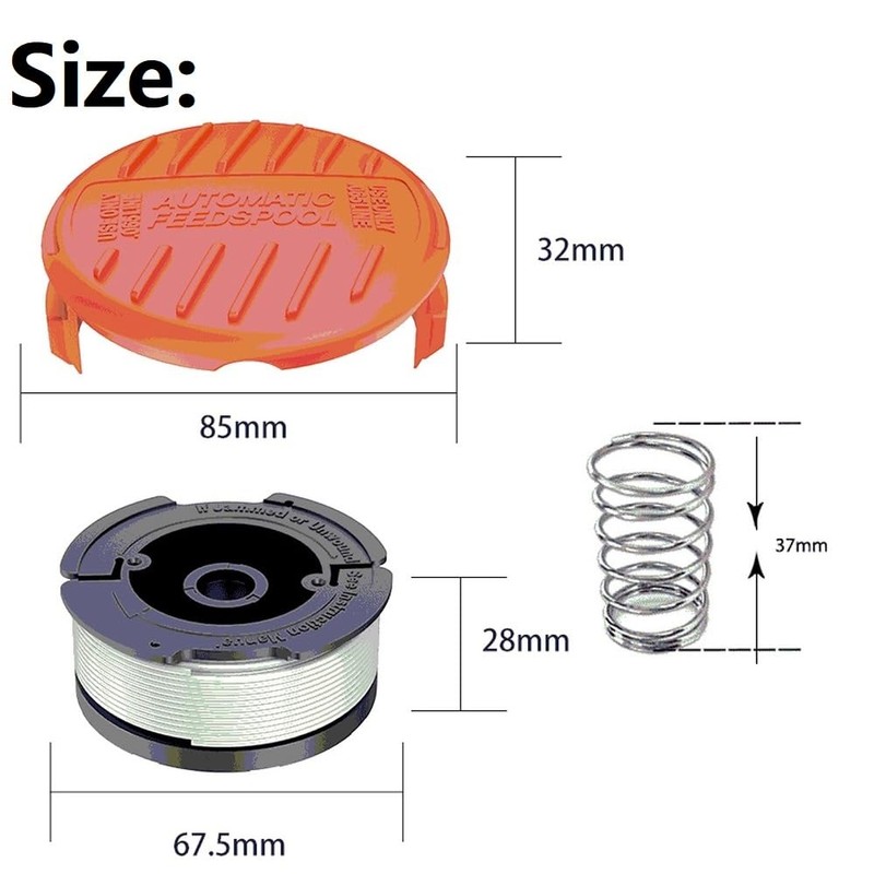 esmusssein Strimmer Spool for Black and Decker, 6 Pieces Strimmer
