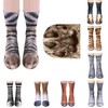 Tiaronics 3D Socks Unisex Adult Animal Paw Crew Socks -