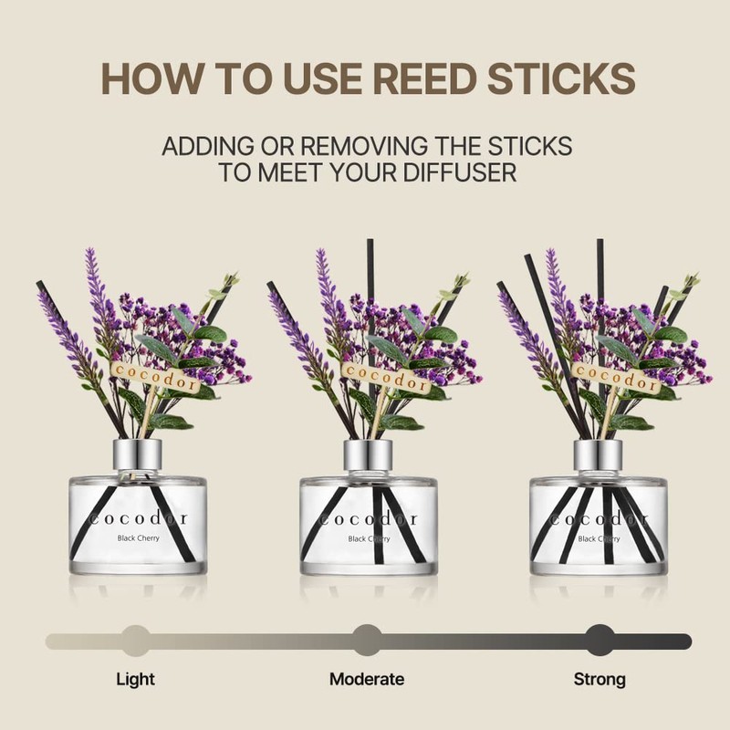 COCODOR Lavender Reed Diffuser/White Jasmine/6.7oz/1Pack / Home Fragrance Scent Essential