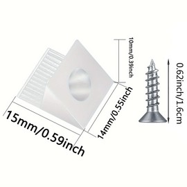 100 PCS Furniture Chest Drawer Repair Kits with Screws,Drawer Bottom Fixing Mending Wedges for Fixed Repair Drawer Wedge Support Sagging Drawers, Cabinets, Bookshelves