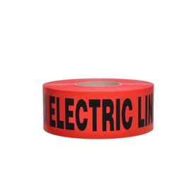 Swanson Tool Co, Inc 3 in X 1000 FT 4 MIL Non-Detectable Safety Tape Caution Buried Electric Line Below Red/Black Print (BTND3100RBEL4)