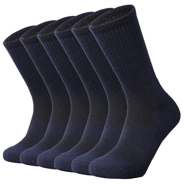 SOX TOWN Men's Merino Wool Cushion Crew Socks for Outdoor