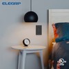 ELEGRP Matte Black Single Pole Decorator Light Switch, 15Amp, 120-277V,