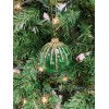 Wizardi Green Glittered Ball Glass Christmas Ornament F07M7-7-LH76-2