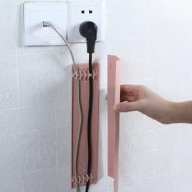 Cable Holder Organizer for Desktop, Office, TV, PC Power Cord Pink BL09043 100ea