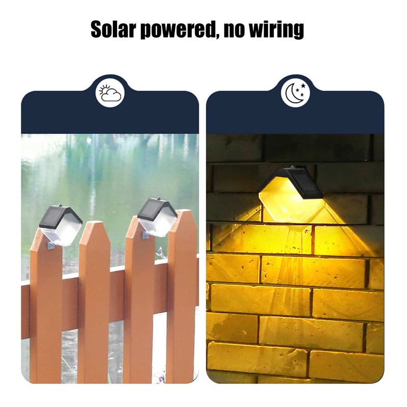 Solar Wall Lights Dual Light Modes IP55 Waterproof Long Life