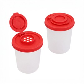 2Pcs Plastic Salt and Pepper Shakers Moisture Proof Spice Dispenser with Airtight Lid for Camping Picnic Travel Kitchen Lunch Boxes and Outdoor Seasoning Container