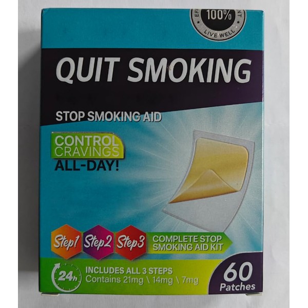 Quit Smoking Patches Step 3 in 1,60 Count Stop Smoking
