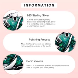 MITSOKU Charms Cartoon Characters & Travel 925 Sterling Silver Pendant Beads for Bracelets and Necklaces Jewellery Gifts for Women, Sterling Silver, Cubic Zirconia