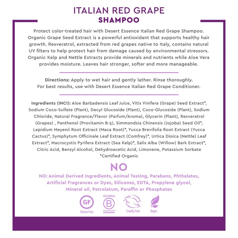 Desert Essence Desert Essence Italian Red Grape Shampoo & Conditioner