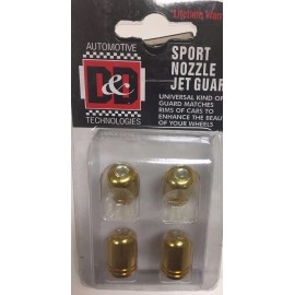 D&D SPORT NOZZLE GOLD JET GUARD CAR WHEEL TIRE RIMS VALVES DUST STEMS AIR CAPS