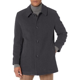 Cole Haan Signature Men's Wool Plush Car Coat, charcoal, Large