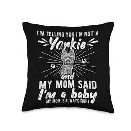 Yorkie Dog Pet Fan Designs Gifts & Presents Mom Owner Dog Lover Pet Best Yorkie Throw Pillow, 16x16, Multicolor