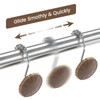 BESTRIPES Shower Curtain Hooks Rings, Decorative Rust Proof Stainless Steel