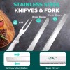 HAUSHOF 8V Cordless Electric Knife Set Meat Cutter Stainless Steel