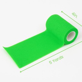 4" Cohesive Flexible Bandage Wrap – 8 Pack | Self-Adherent Vet Tape for Animal Use | Breathable, Easy Tear, No Clips Required | Ideal for Horses, Dogs, Livestock, Pets (Florescent Green)
