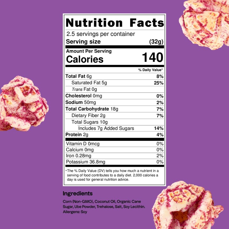 Tochi Gourmet Popcorn Snacks - Ube Flavor - Using Large