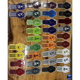 Kenworth Old Style Blue/Chrome Kenworth Emblem Decal Replacement USA Made High Quality