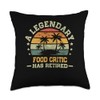 Sunset Retirement A Legendary Food Critic Has Retired Throw Pillow