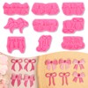FYSUIMU 9 Pairs Bow Earring Resin Molds with 40 Pcs