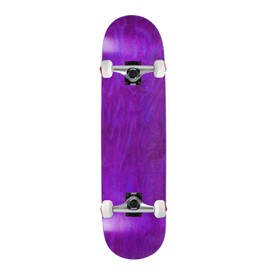 Moose Complete Skateboard Stained Purple 7.75" Silver/White Assembled