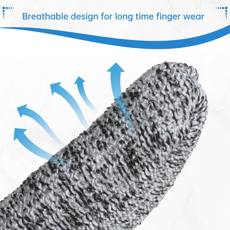 EORTA 40 Pieces Cut Resistant Finger Cots, Reusable Finger Protectors,