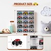 Krafetto Trucks Display Shelf, 15 Slot Toy Cars Display Case,