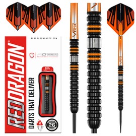 RED DRAGON Amberjack Pro 1 22g Premium Tungsten Darts Set with Flights and Stems