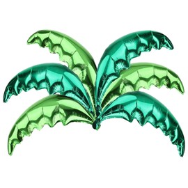 MAIAGO Hawaiian Tropical Coconut Palm Leaves Balloons Helium Foil Green Leaf Balloons for Hawaii Luau Party Birthday Wedding Baby Shower Decorations